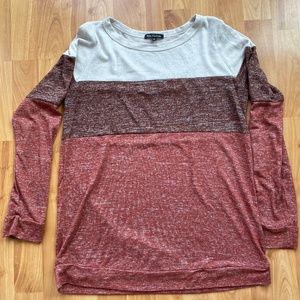 Pink Clover block stripe long sleeve size M